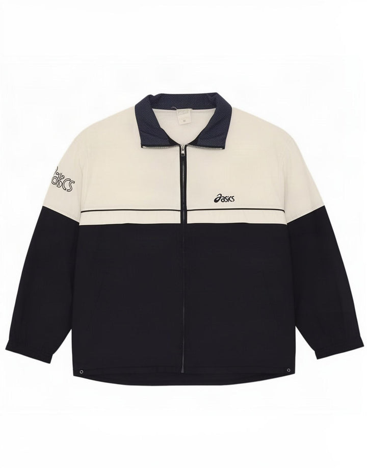 Jachetă de trening pentru bărbați Asics XL, poliester color bloc negru