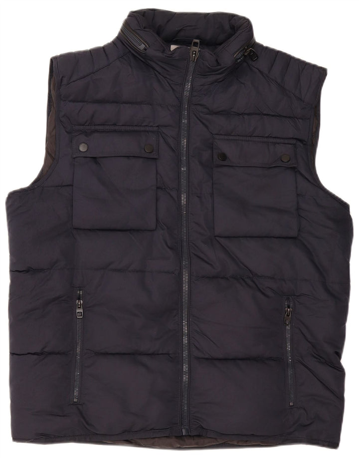 Gilet căptușit pentru bărbați Zara UK 42 XL Bleumarin Poliester
