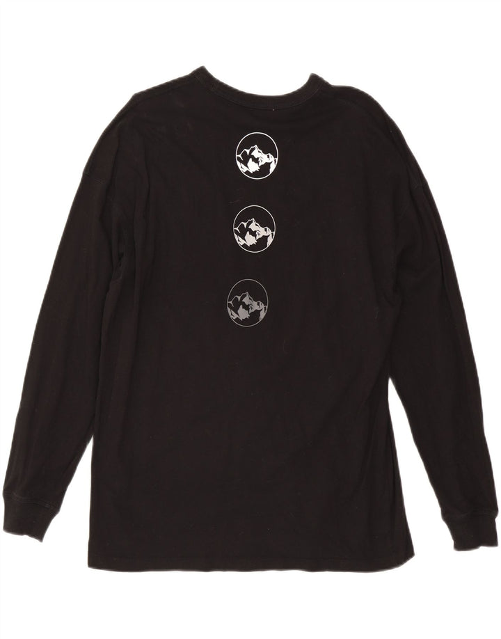 JACK & JONES Mens Graphic Top Long Sleeve Small Black Cotton Vintage Jack & Jones and Second-Hand Jack & Jones from Messina Hembry 