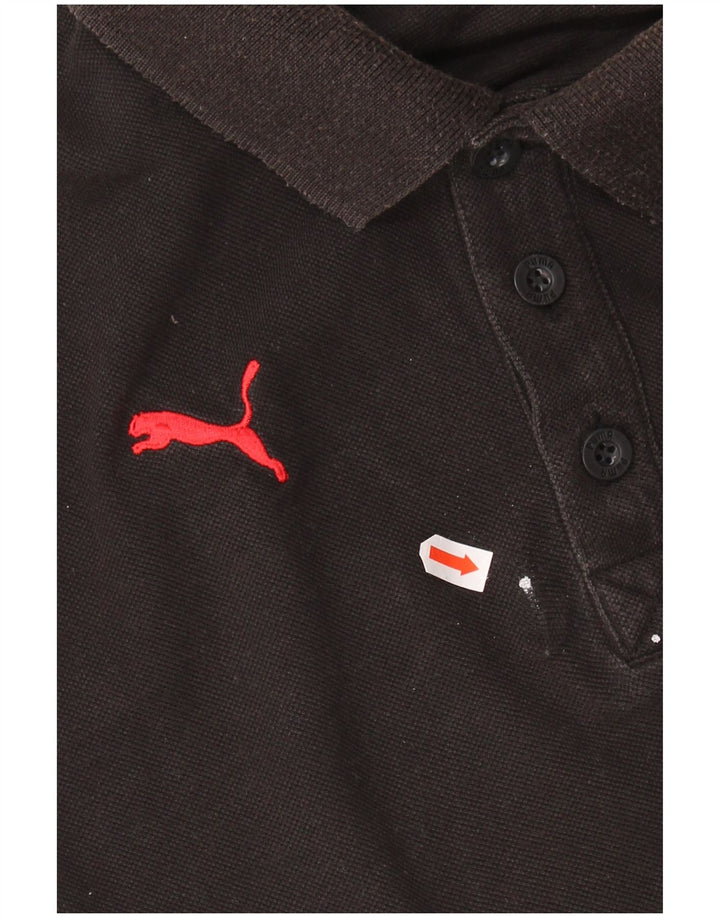 Tricou polo PUMA pentru bărbați, mediu negru, bloc de culoare