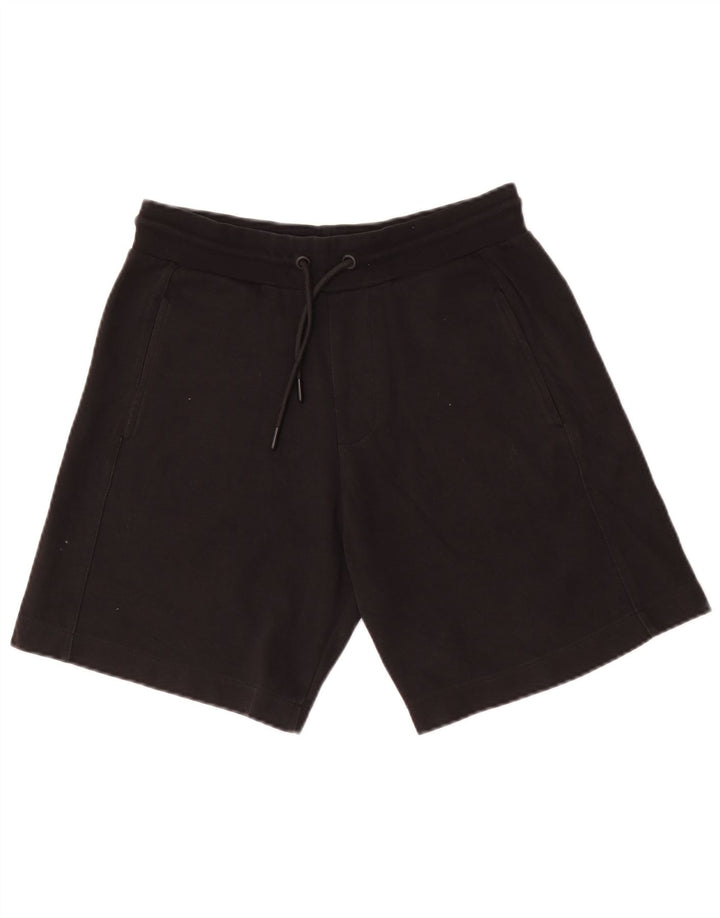 Pantaloni scurti sport pentru bărbați Zara, bumbac negru mic