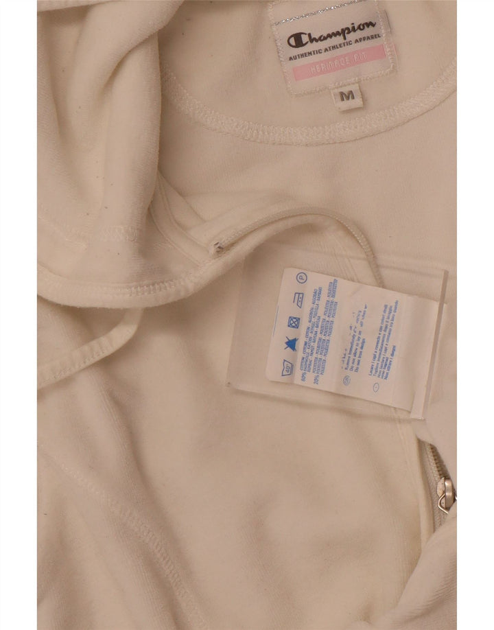 Pulover Champion pentru femei Heritage Fit, cu fermoar, alb mediu, UK 14