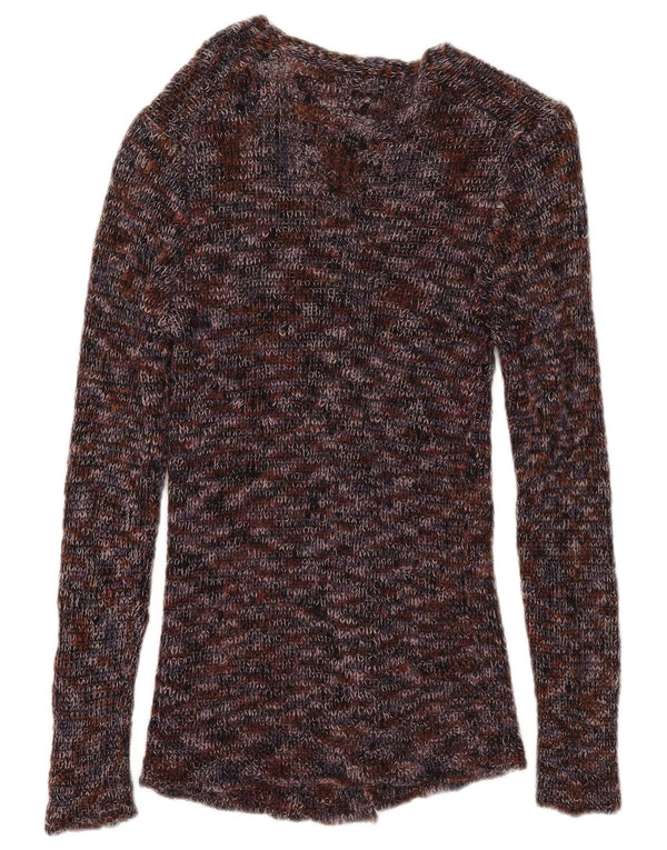 Pulover Cardigan Vintage pentru Damă UK 6 XS Multicolor Pete