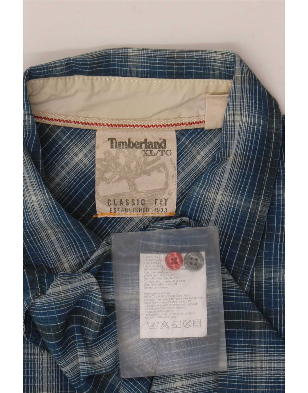 Cămașă pentru bărbați Timberland Classic Fit XL Blue Check Bumbac