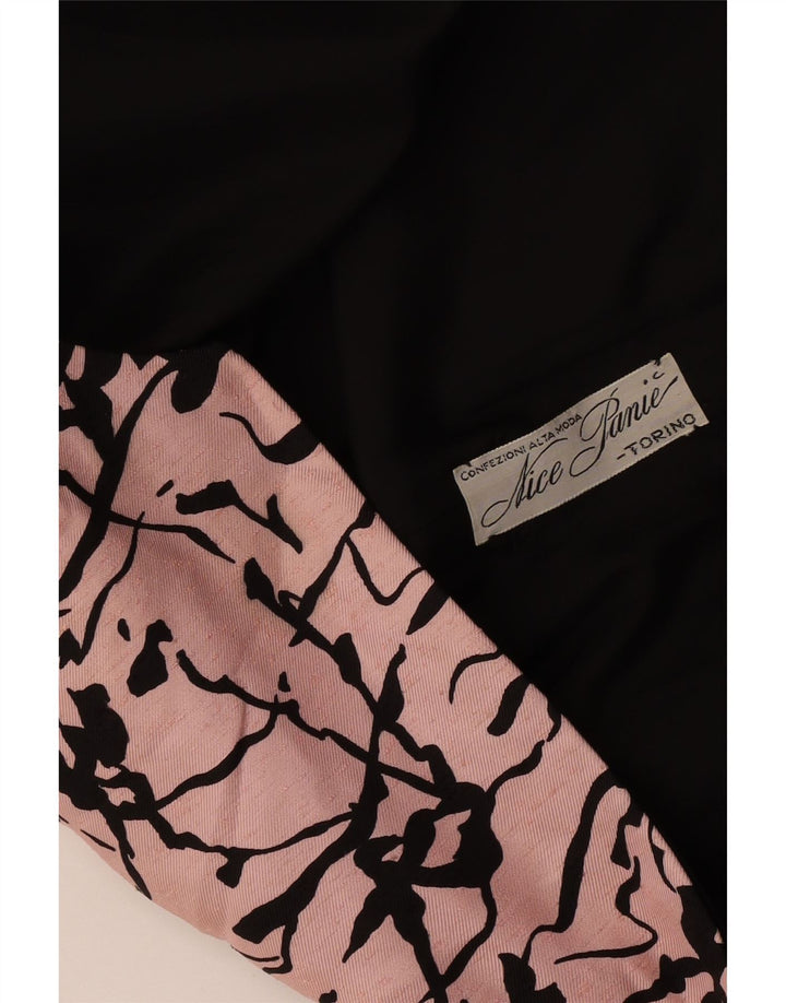 Jachetă vintage pentru femei cu model abstract cu mâneci 3/4, UK 16, roz mare