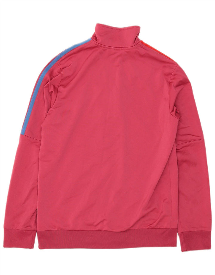 ADIDAS Girls Tracksuit Top Jacket 12-13 Years Pink Polyester