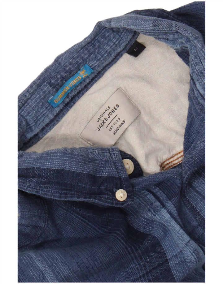 Cămașă de flanel pentru bărbați JACK & JONES, carouri albastre medii