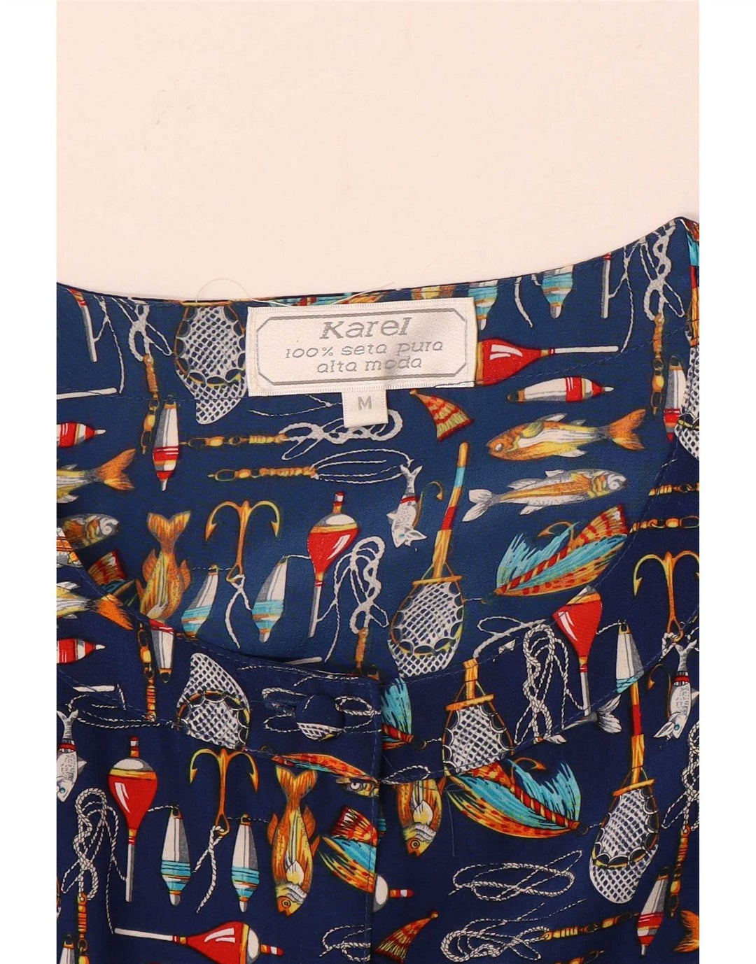 Karel Rochie cămașă cu model abstract pentru femei UK 14 Medium Bleumarin