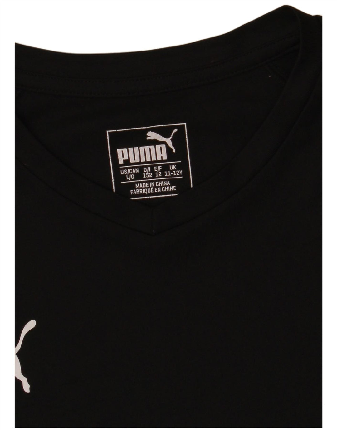 Tricou Puma Băieți Top 11-12 Ani Poliester Negru