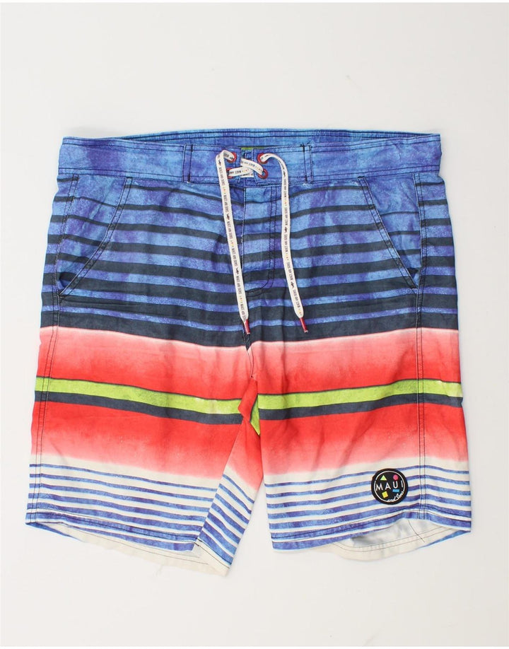 Pantaloni scurți de înot pentru bărbați MAUI AND SONS, medii, multicolori, în dungi
