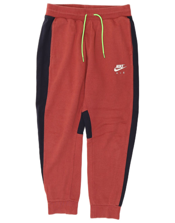 Pantaloni de trening Nike pentru femei Pantaloni de jogging UK 14 Medium Red Colorblock Bumbac