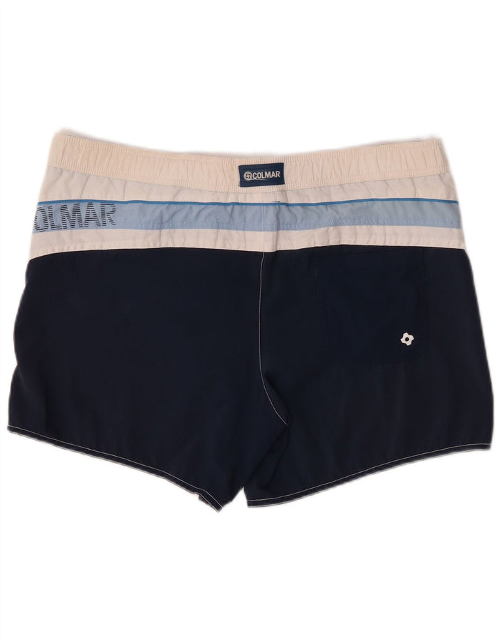 Pantaloni scurți de înot grafic pentru bărbați Colmar IT 50, mari, alb, poliamidă color bloc