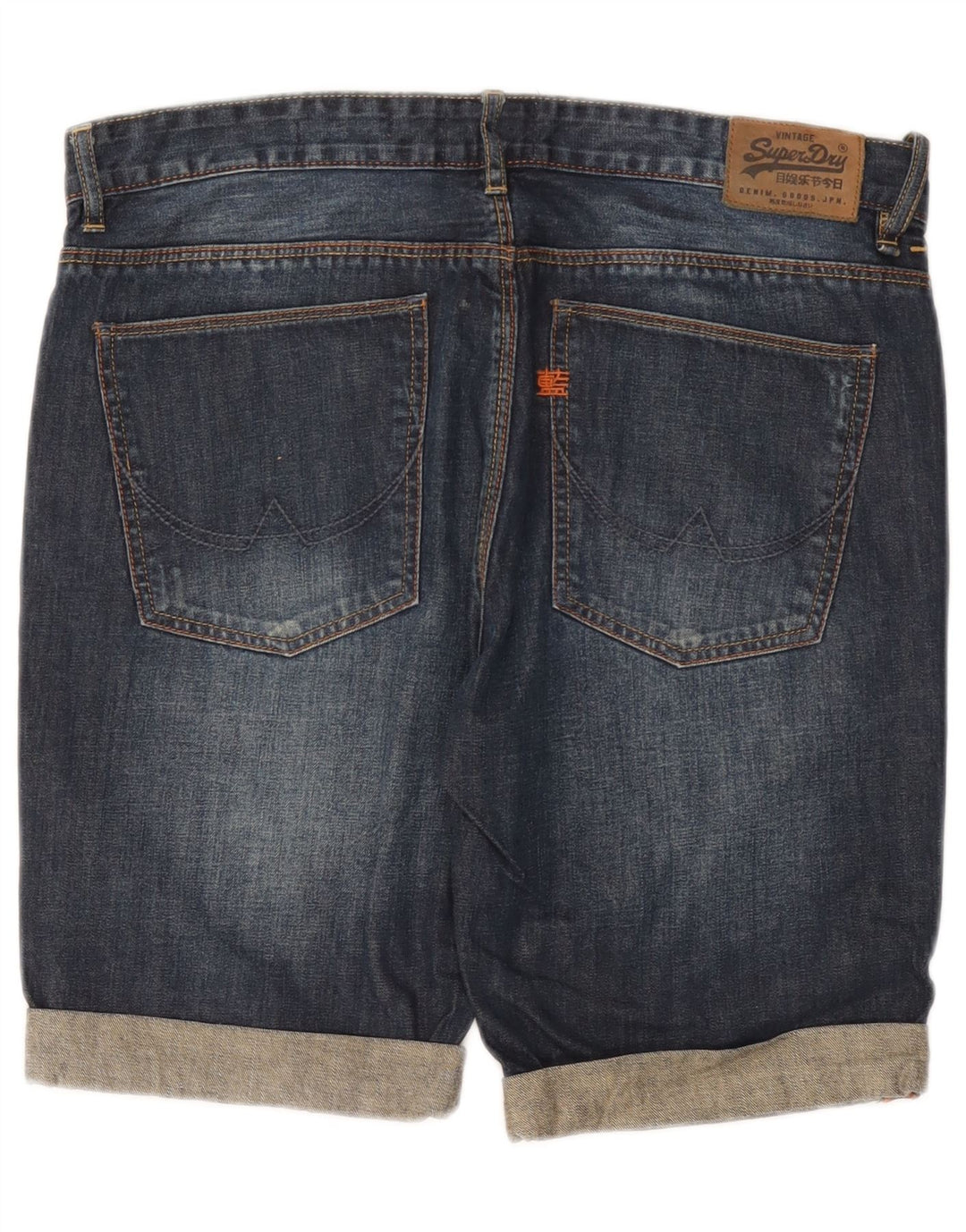 Pantaloni scurți Superdry Slim Denim W32 Medium Bleumarin