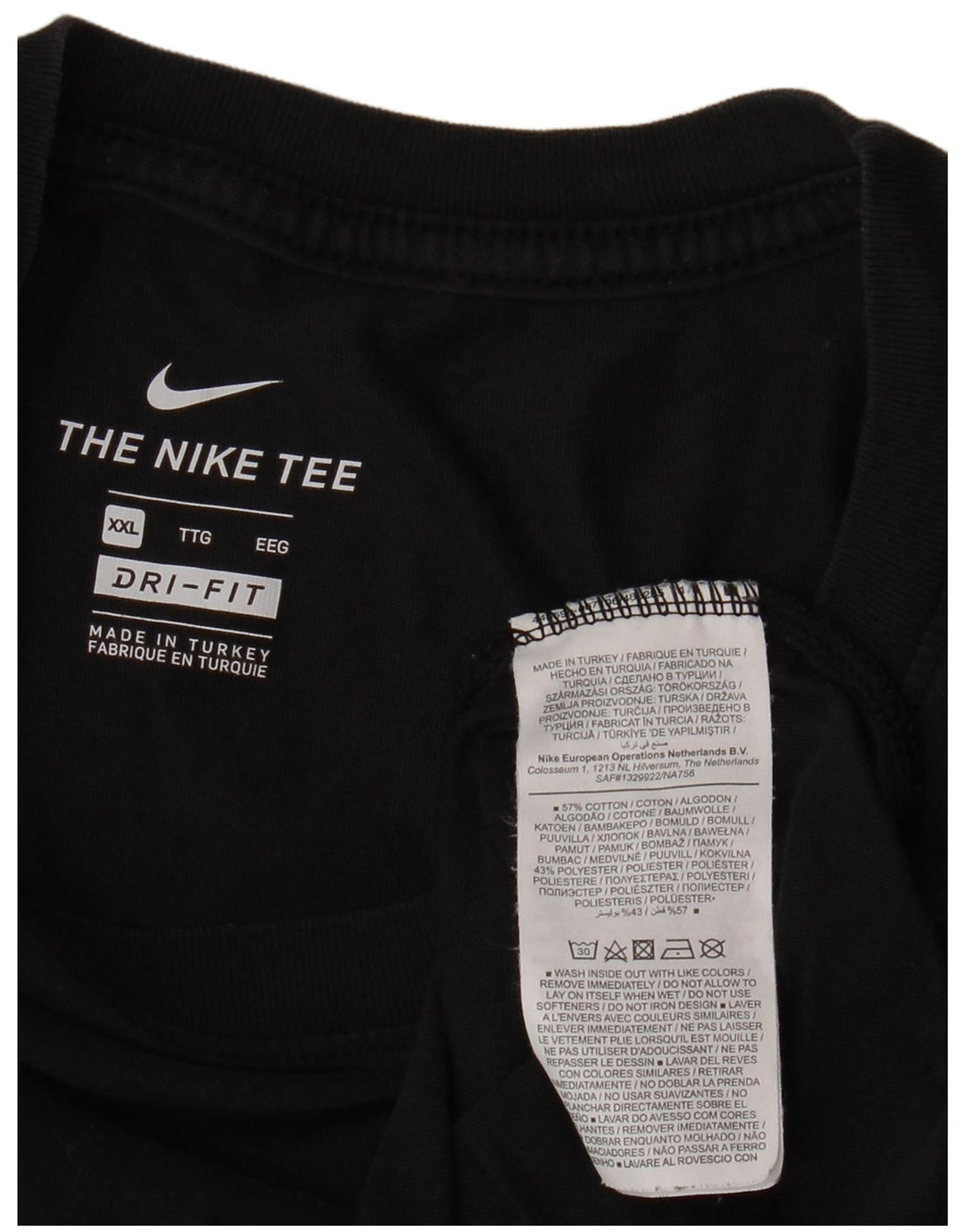 Tricou pentru bărbați NIKE Dri Fit Top 2XL bumbac negru