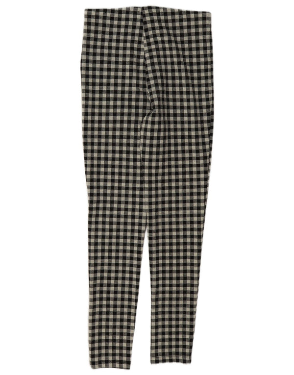 Pantaloni skinny casual pentru femei Zara Mici L26 L28 Negru Gingham