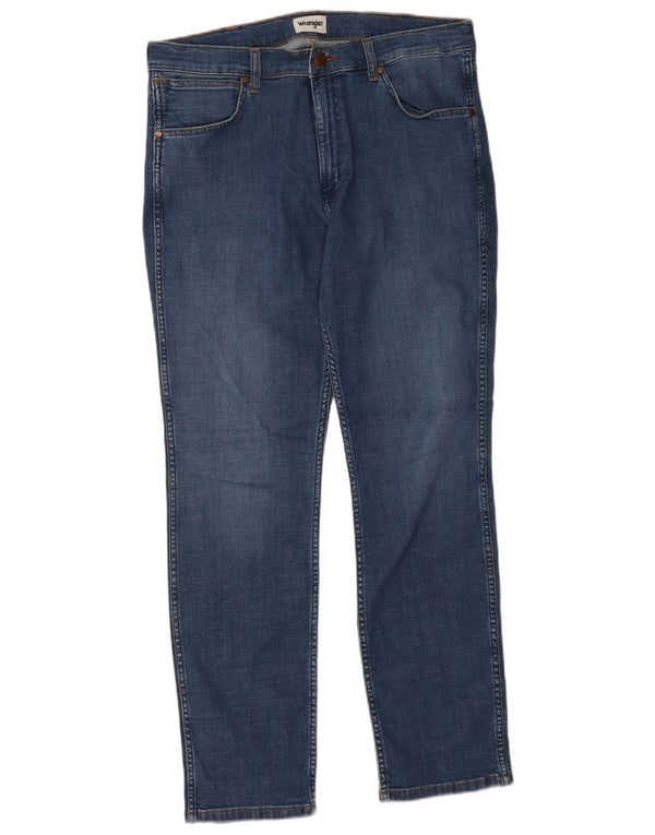 Blugi drepte Wrangler pentru bărbați Greensboro W36 L32 bumbac albastru