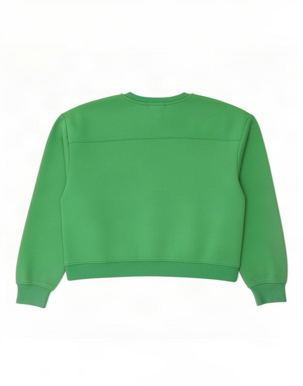 Pulover pentru damă Zara Crop Pulover UK 16 Mare Bumbac verde