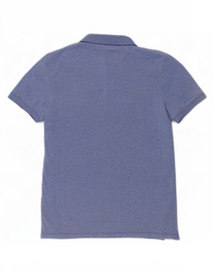 Tricou polo Wrangler pentru bărbați, bumbac albastru mediu