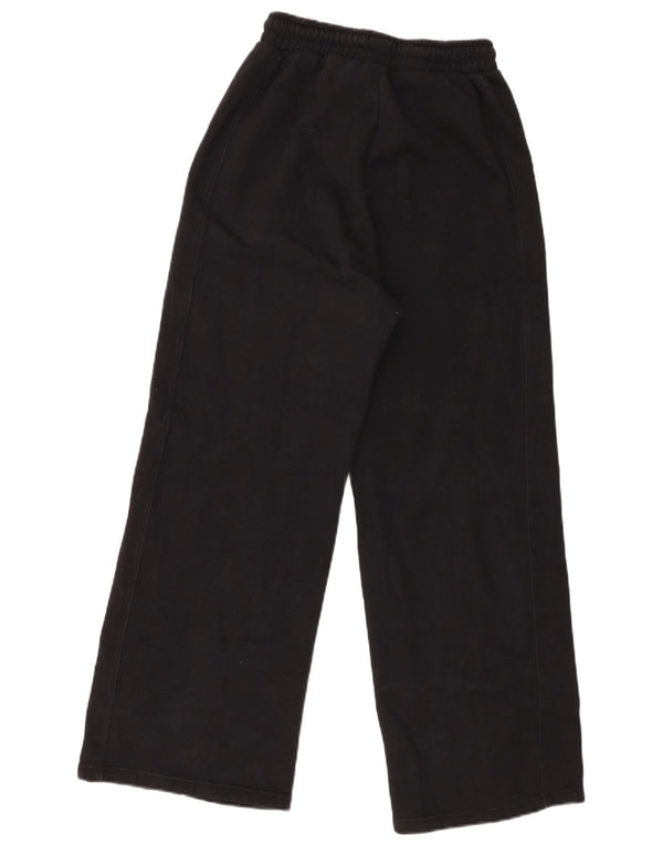 Pantaloni de trening Zara pentru femei cu picioare largi UK 8, bumbac negru mic