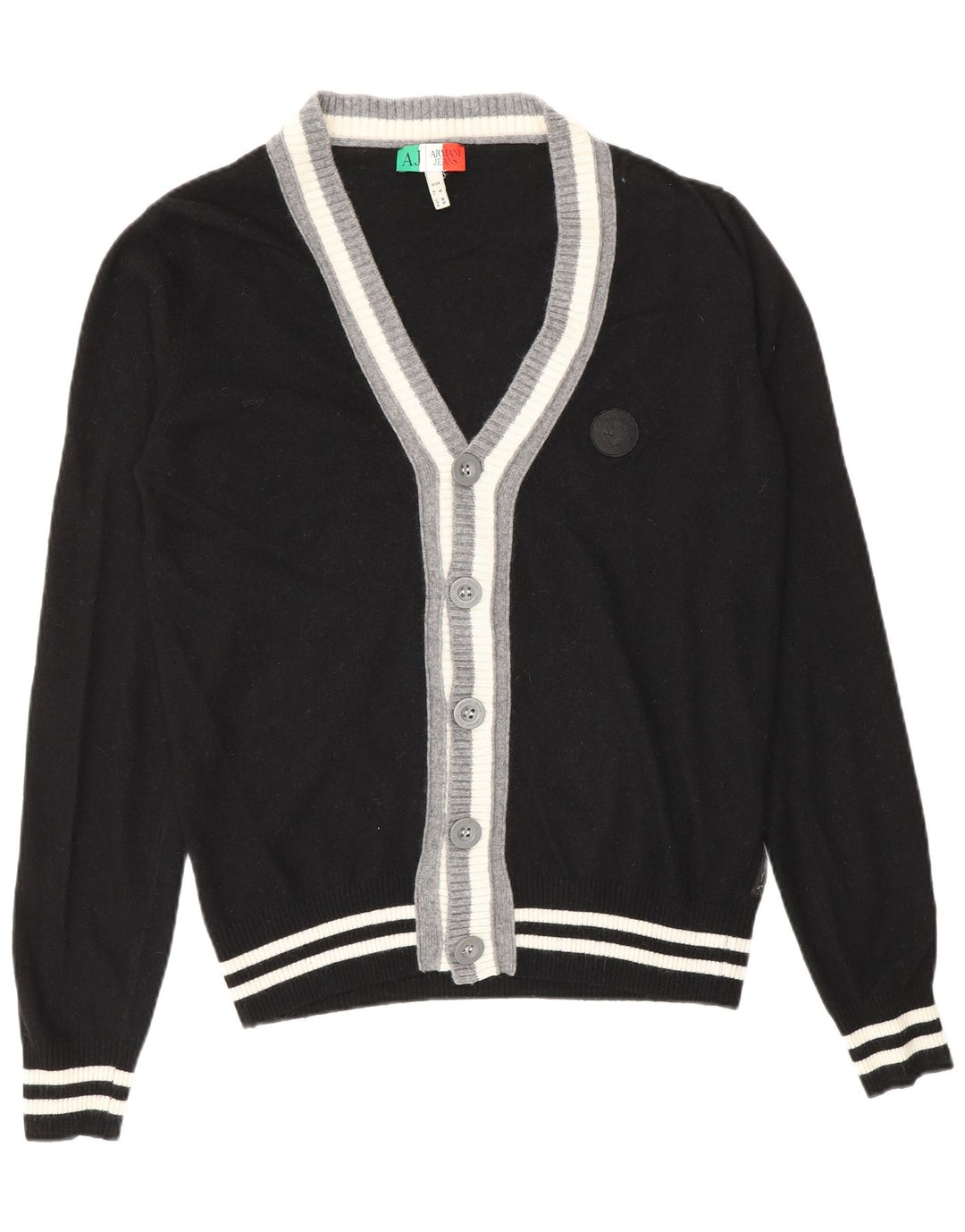 Pulover cardigan pentru bărbați Armani Jeans, mic, negru, viscoză