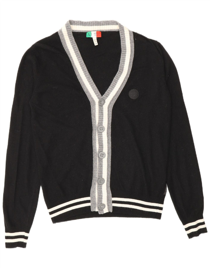 Pulover cardigan pentru bărbați Armani Jeans, mic, negru, viscoză