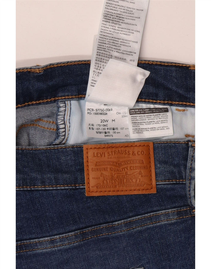 Blugi super skinny cu talie înaltă pentru femei LEVI'S 720 US 20 3XL W40 L29 Albastru