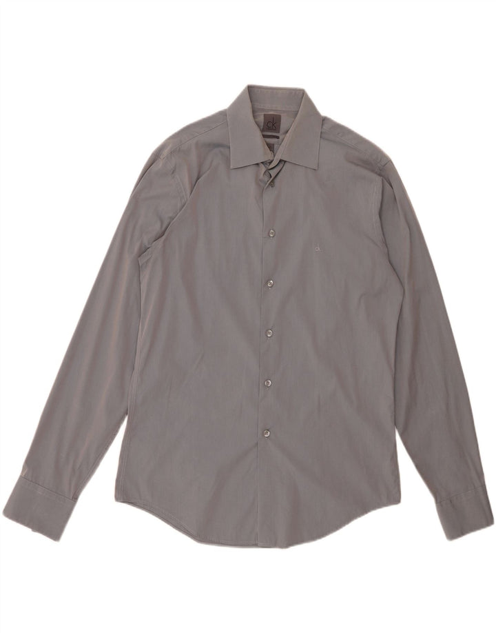 Cămașă pentru bărbați CALVIN KLEIN Slim Fit Mărimea 40 15 3/4 Bumbac gri mediu