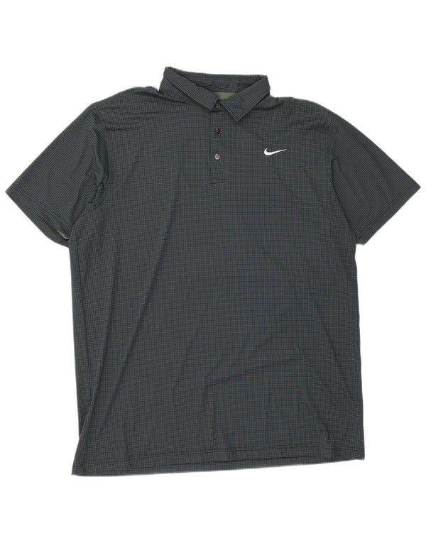 Tricou polo Nike pentru bărbați Dri Fit 4XL, poliester cu pete verzi