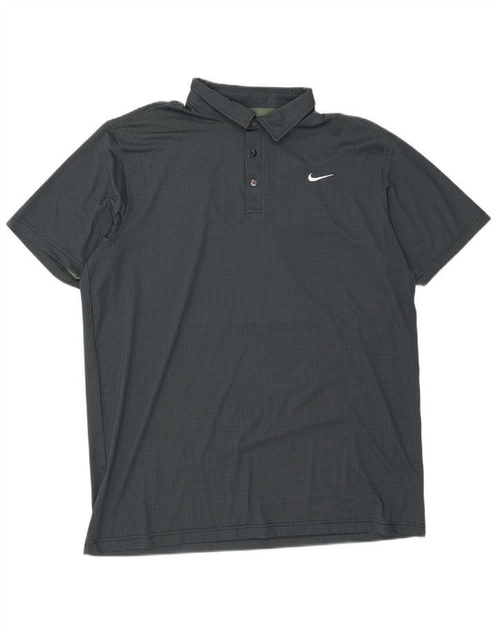 Tricou polo Nike pentru bărbați Dri Fit 4XL, poliester cu pete verzi