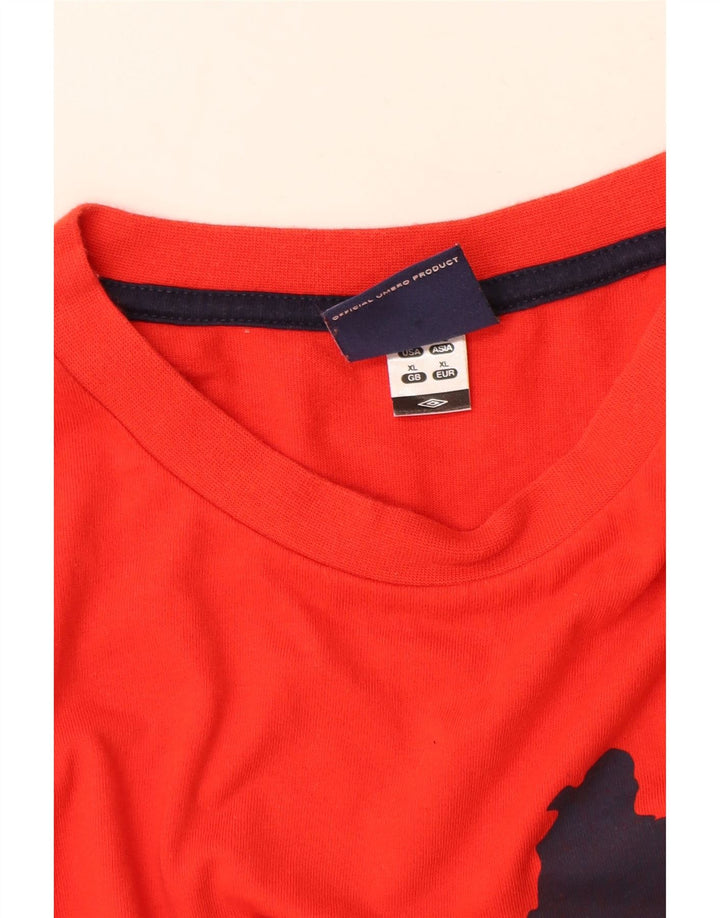 Tricou grafic pentru bărbați Umbro Top XL Bumbac roșu