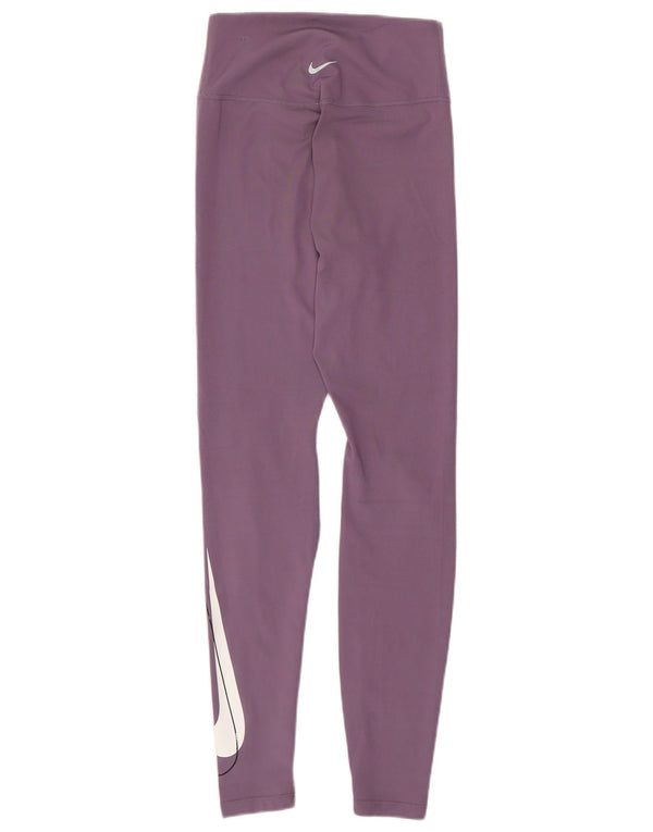 Leggings grafic Nike Dri Fit pentru femei UK 4 XS Poliester violet