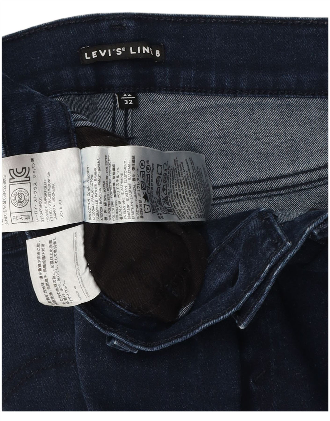 Blugi slim pentru femei Levi's W32 L26 bumbac bleumarin