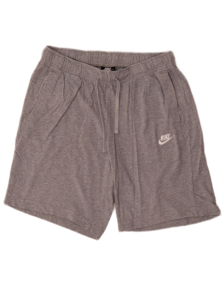 Pantaloni scurți sport Nike pentru bărbați, bumbac, gri mediu