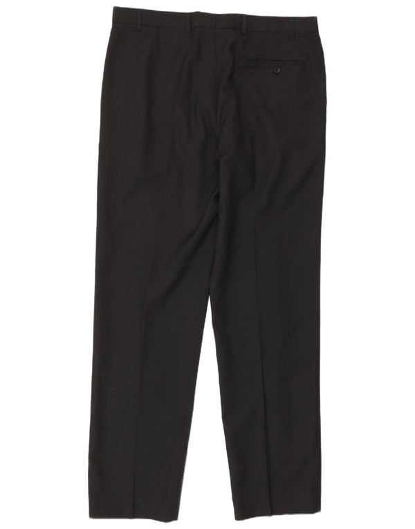 Marks & Spencer Pantaloni drepți pentru bărbați L36 L33 Poliester negru