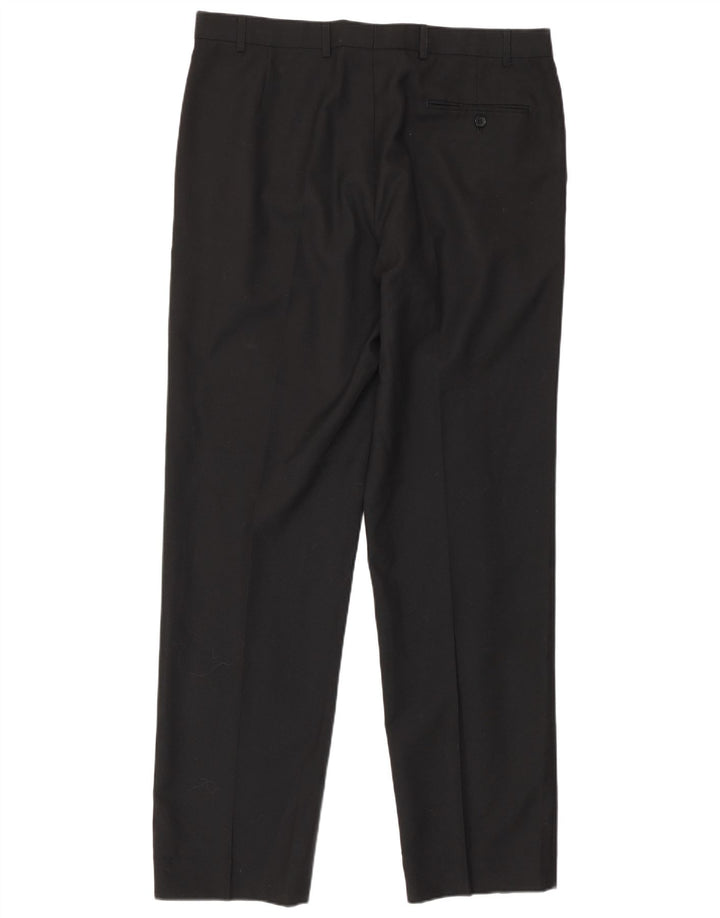 Marks & Spencer Pantaloni drepți pentru bărbați L36 L33 Poliester negru