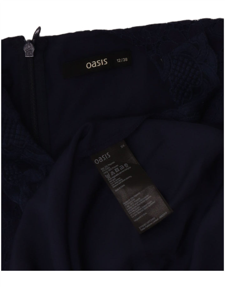 Rochie Oasis pentru femei fără mâneci, în formă de A, UK 12 Medium, bleumarin, poliamidă