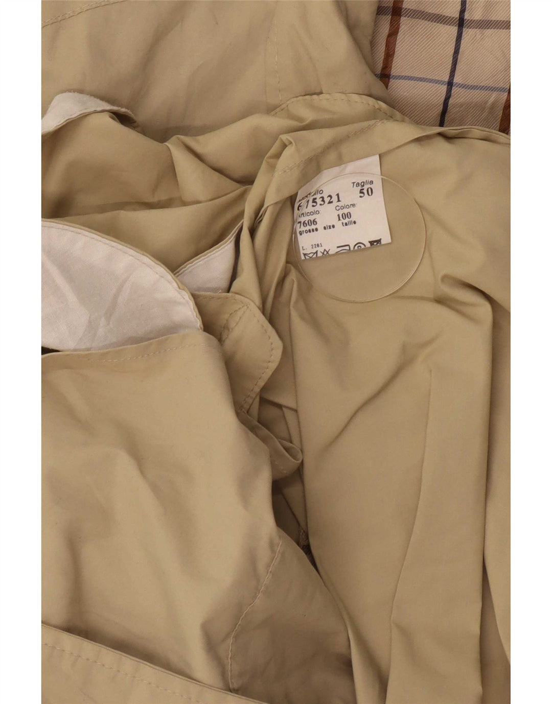 Trenci pentru bărbați Aquascutum IT 50 mare, bej, poliamidă