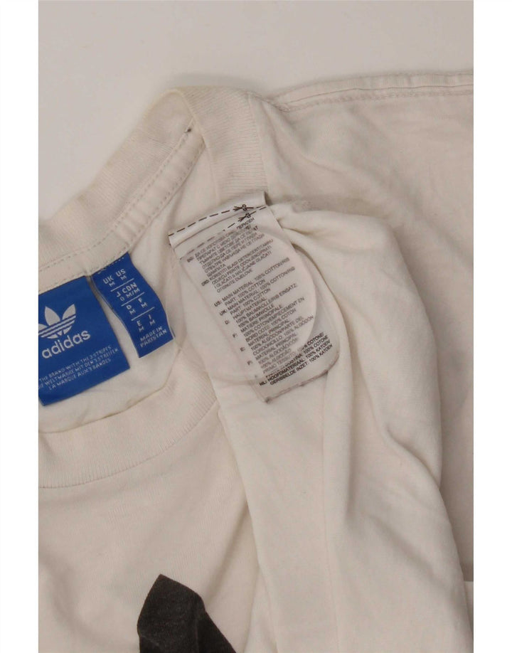 Tricou grafic pentru bărbați Adidas Top Medium White Bumbac