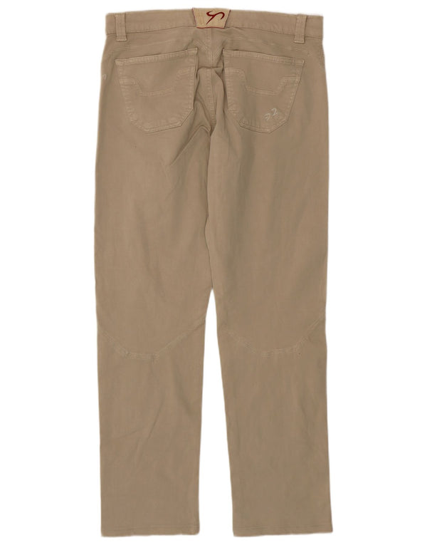 9.2 by Carlo Chionna Pantaloni casual drepti pentru bărbați W36 L31 bumbac bej