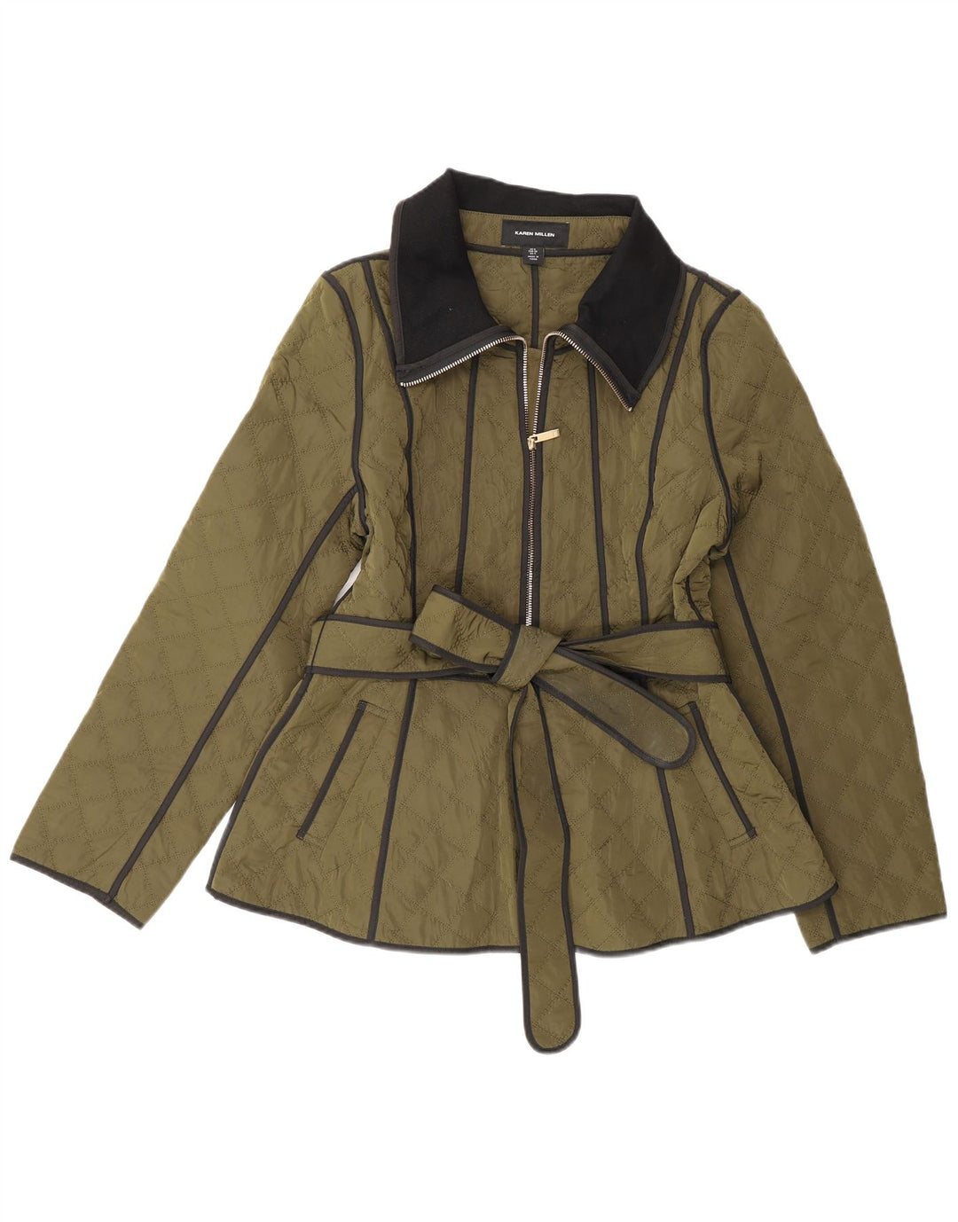 Jachetă matlasată pentru femei Karen Millen UK 8 Poliester verde mic