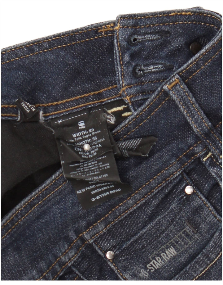 Blugi drepti pentru femei G-Star W29 L36 Bumbac bleumarin