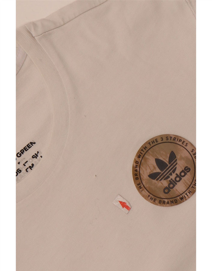 Tricou grafic pentru bărbați Adidas Top Medium White Bumbac