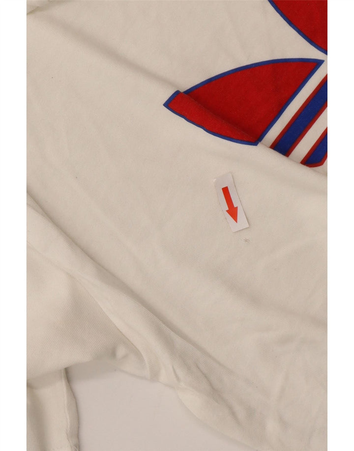 Tricou grafic ADIDAS pentru bărbați Top mic din bumbac alb