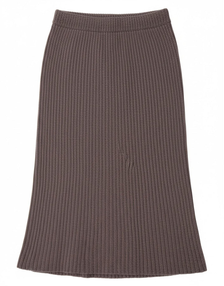 JOHN ROCHA Womens Midi Skirt Large W34 Grey Wool