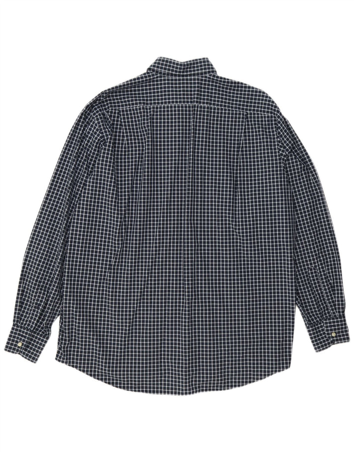 Cămașă pentru bărbați Lacoste Mărimea 44 XL Bumbac vichy albastru bleumarin