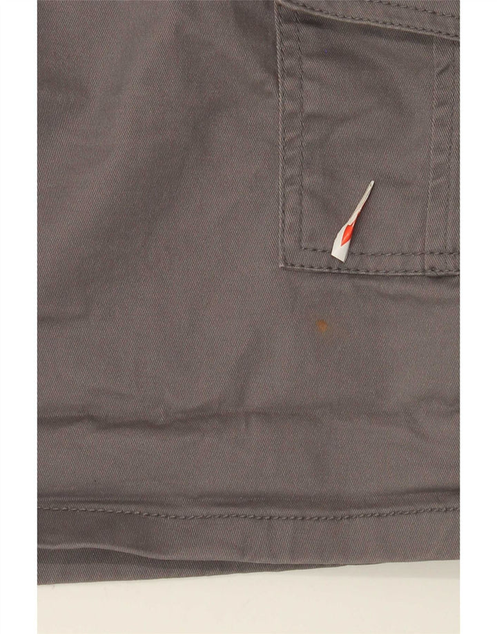 Pantaloni scurti cargo pentru femei Bench UK 12 Medium W30 Bumbac gri