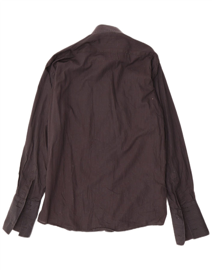 Cămașă formală pentru bărbați PIERRE CARDIN Mărimea 16 1/2 41, mare, neagră, cu dungi