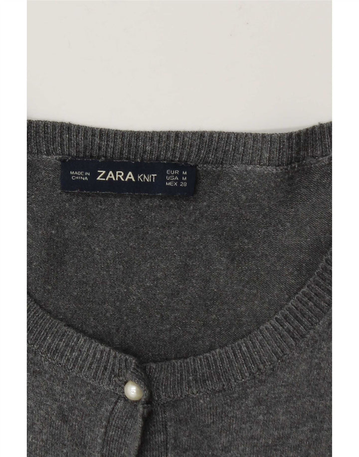 Pulover cardigan pentru femei Zara UK 14 Gri mediu