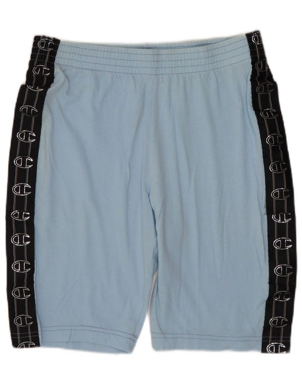 Pantaloni scurti sport grafic pentru femei CHAMPION UK 14, mare, albastru, color block