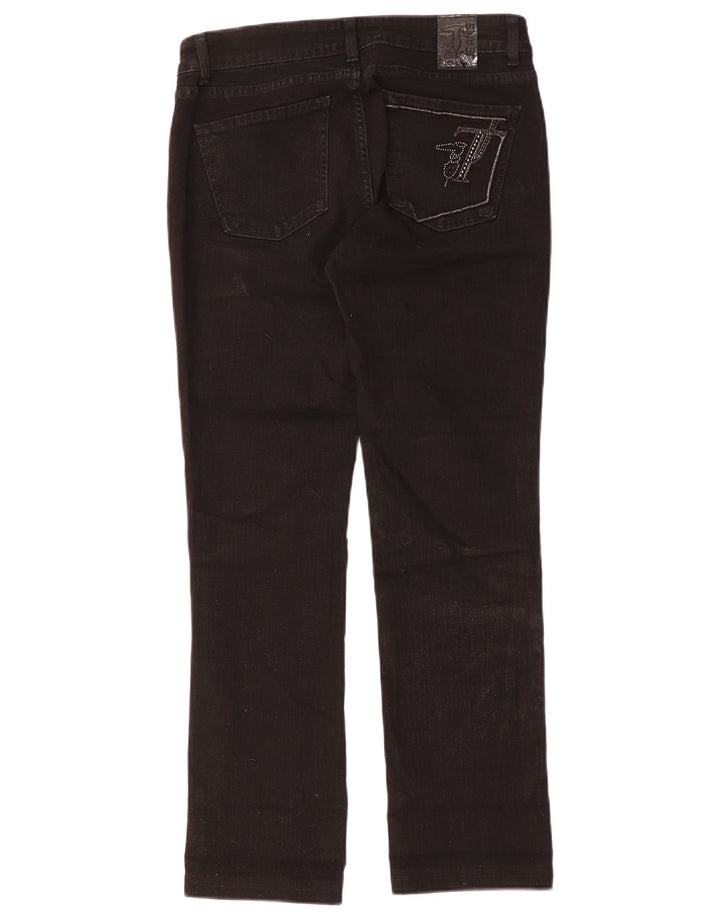 Trussardi blugi subțiri pentru femei W28 L28 bumbac negru
